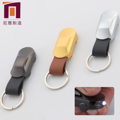 金屬LED燈小汽車(chē)模型鑰匙扣 時(shí)尚掛件 配件 訂造LOGO禮品