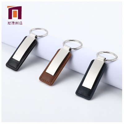PU皮鑰匙扣汽車標(biāo)促銷禮品批發(fā)鋅合金夾子彩色皮鑰匙扣免費(fèi)印logo
