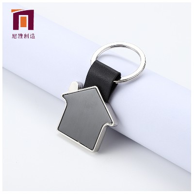 房地產(chǎn)禮品金屬鑰匙扣房子鑰匙扣鑰匙鏈促銷小禮品LOGO雕刻贈送