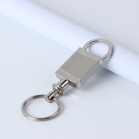 銀色金屬鑰匙扣 汽車配件創(chuàng)意廣告小禮品LOGO金屬鑰匙扣