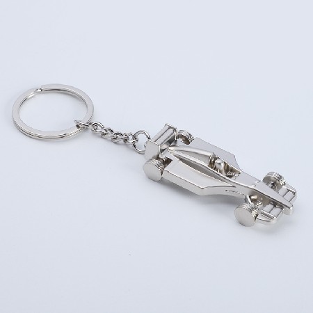 F1賽車金屬鑰匙扣 金屬創(chuàng)意賽車鑰匙扣掛件 汽車展會廣告促銷禮品