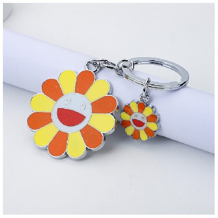 Personalized metal keychain processing cartoon cute key pendant gift metal keychain keyring