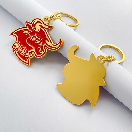 新年牛轉(zhuǎn)乾坤牛年鑰匙扣幸運(yùn)牛牛鑰匙掛件鑰匙圈鋅合金鑰匙扣